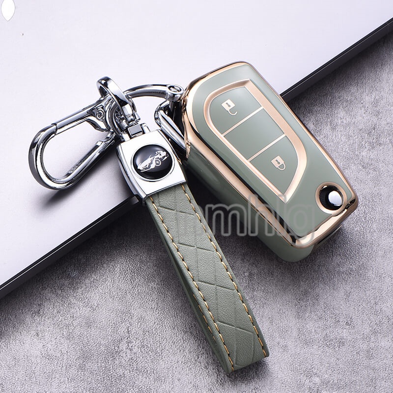 Ốp Bảo Vệ Chìa Khóa Xe Hơi Bằng TPU Mạ Viền Sang Trọng Cho Toyota Innova Revo Fortuner Altis Hilux