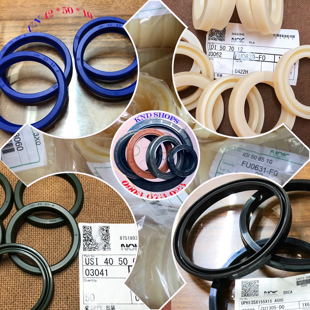 Gioăng phớt thủy lực UN size trục từ 10mm - 220mm, phớt chắn dầu thủy lực chuyên cho máy đào, máy xúc, cẩu và xe nâng
