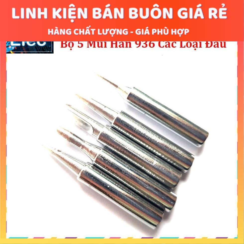 Bộ 5 Mũi Hàn Thay Thế Cho Mỏ Hàn 220V-60W( 936)