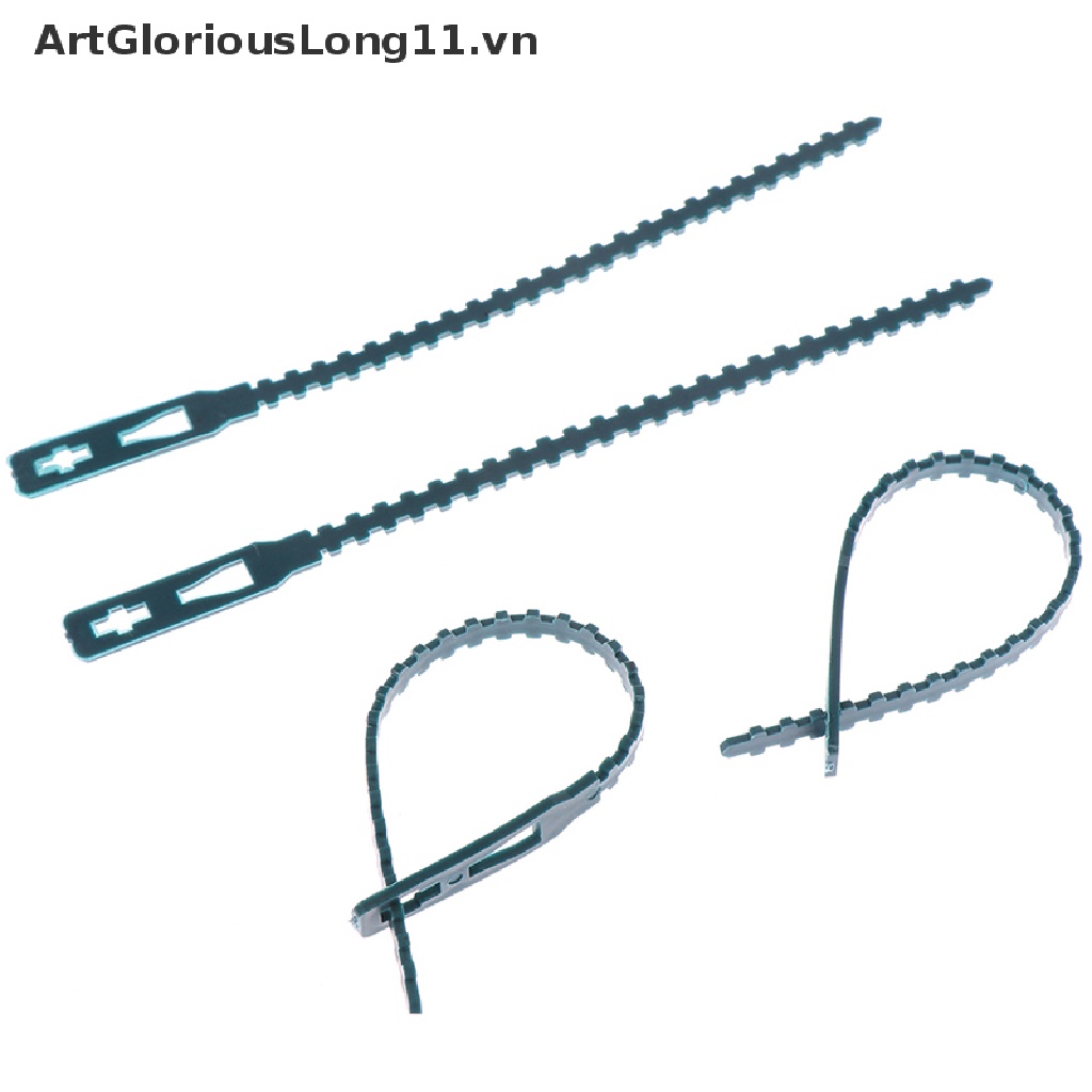 Set 50 Dây Nhựa Buộc Cáp Trồng Cây Có Thể Điều Chỉnh Tái Sử Dụng
