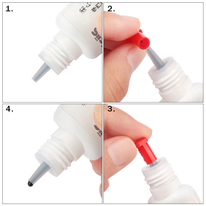 10/50 bình thường các chai keo dính có màu sắc làm đẹp da nạo vét miệng chai để tạo lông mi