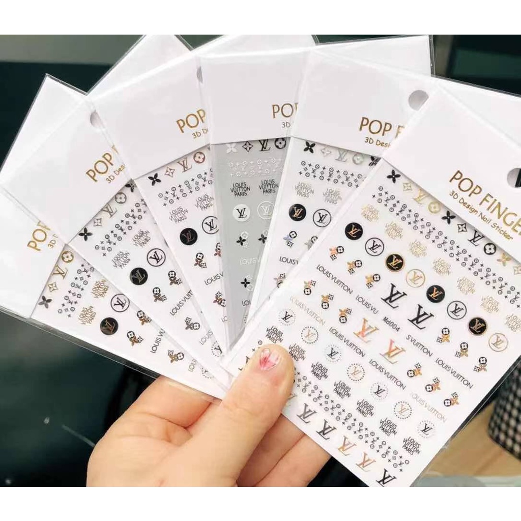 Sticker nail thương hiệu trang trí móng