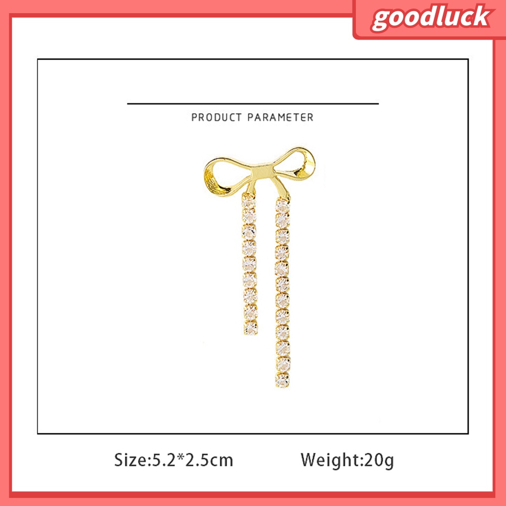 Đôi Bông Tai Dáng Dài Phối Nơ Xinh Xắn Thời Trang Cho Nữ