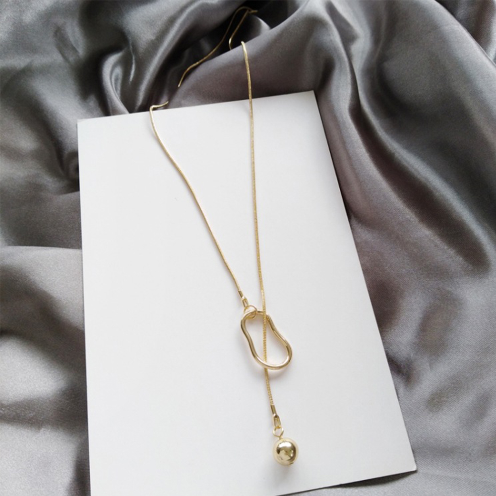 vòng cổ Kim Loại Mặt Tròn Cá Tính Cho Nữ