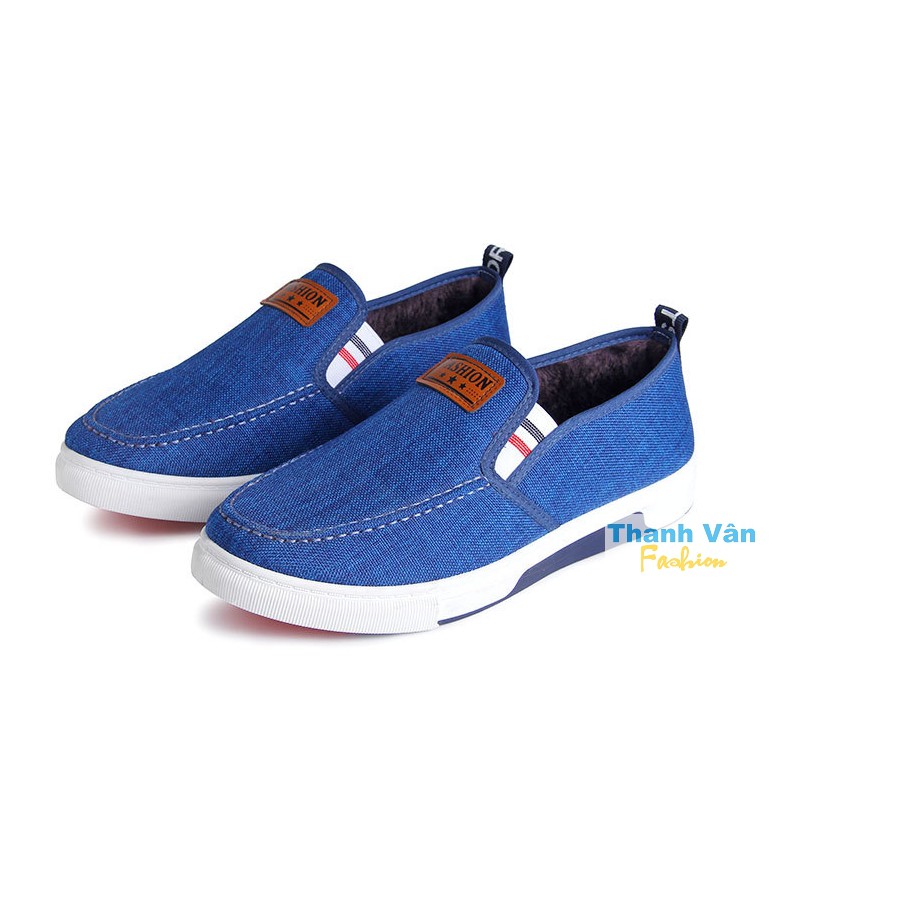 Giày lười vải dành cho nam, size từ 39-44 (xanh) | BigBuy360 - bigbuy360.vn
