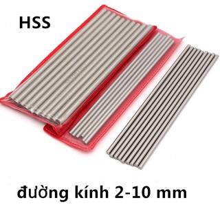 Dao tiện thép gió tròn HSS dài 200mm đường kính 2-10 mm(phukien303 xả hàng-có hàng sẵn)