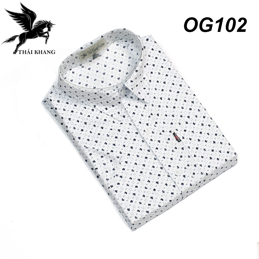 Áo sơ mi nam tay ngắn trung niên họa tiết vải kate mềm mát loại áo sơ mi họa tiết trung niên form rộng OG1 | BigBuy360 - bigbuy360.vn