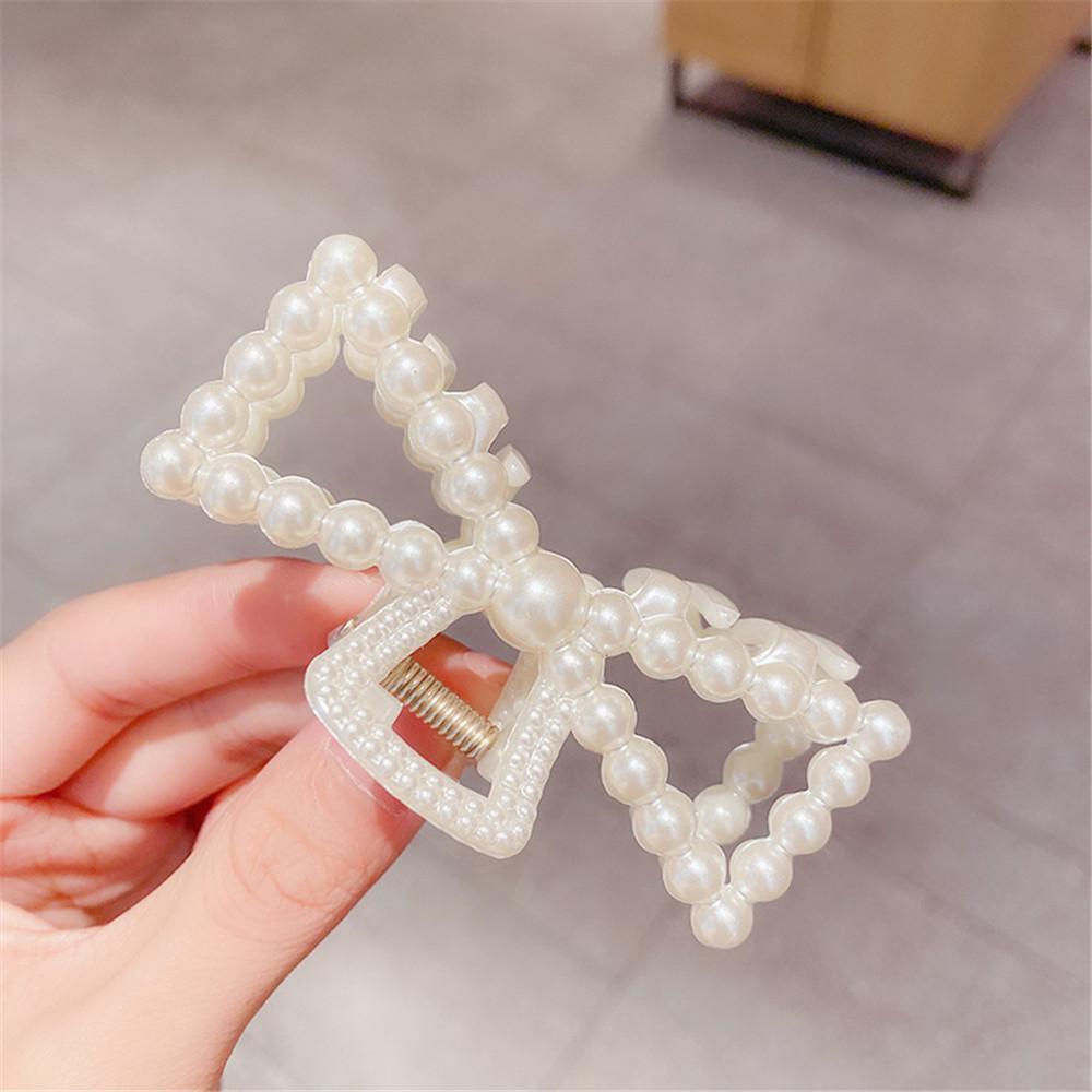 Kẹp Tóc Càng Cua Tạo Kiểu Tóc Màu Trắng Thanh Lịch Cho Nữ