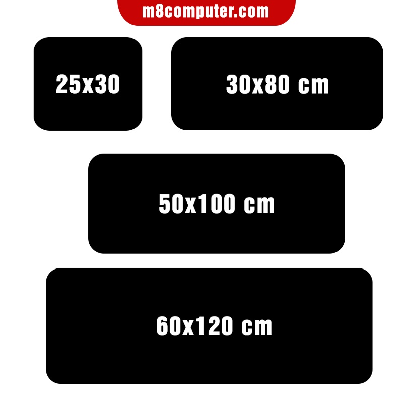 Lót Chuột Đen Big Size 30x80 - 40x90 - - 50x100 - 60x120 cm