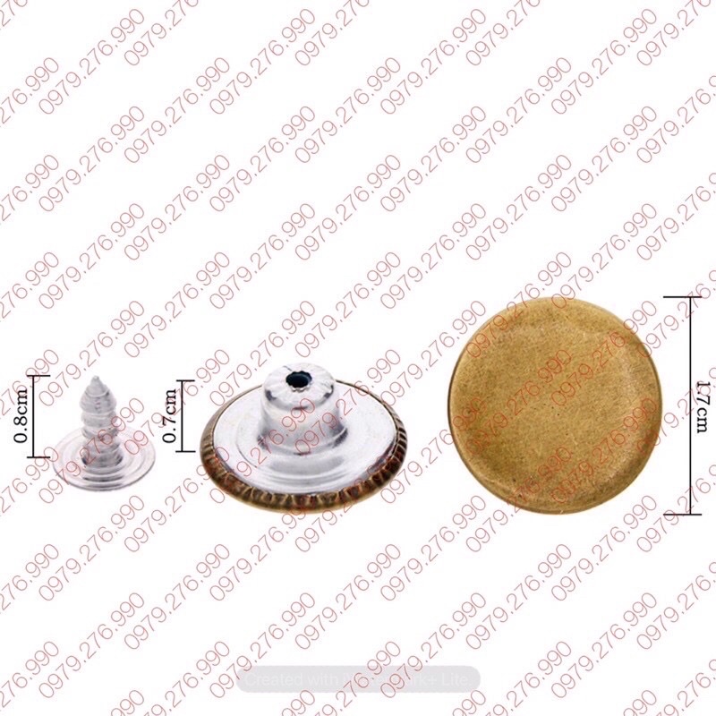 Cúc - nút vải jeans- gói 1000 bộ