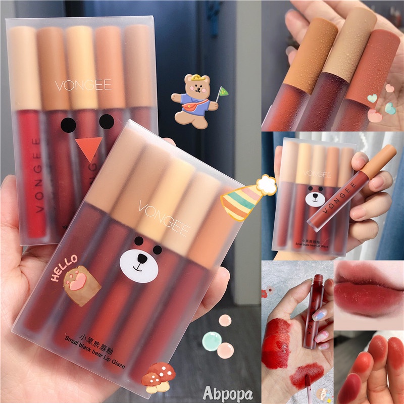 Bộ Son Môi Trang Điểm Làm Đẹp Chống Nước Lâu Trôi Không Phai Màu Dưỡng Ẩm Làm Trắng Tự Nhiên Dành Cho Học Sinh
