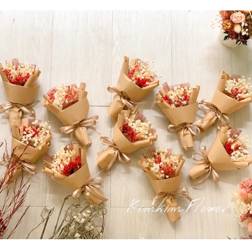 Bó hoa baby mini nhỏ xinh trang trí bánh kem, chụp ảnh sản phẩm, quà tặng decor