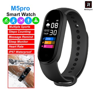 ⚡chất lượng cao⚡M5pro Smart Bracelet Heart Rate Pedometer Wristband Tracker Waterproof