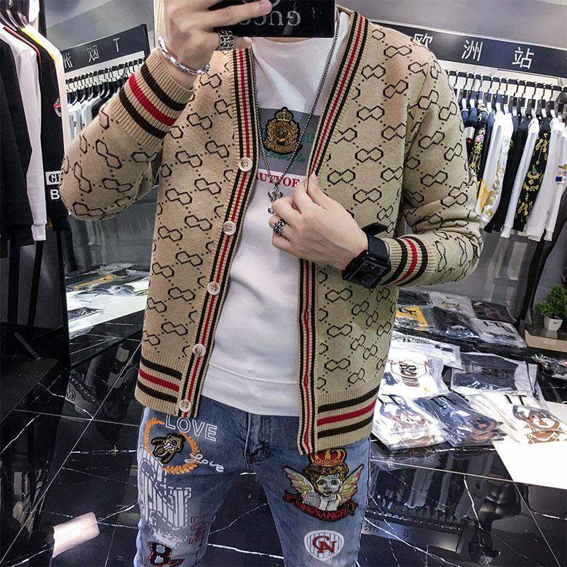 Áo khoác cardigan nam Men's cardig sweater Korean sweater jacket male