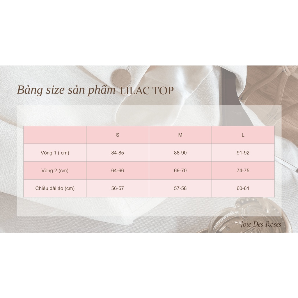 JOIE DES ROSES - Áo trễ vai chất liệu tơ cao cấp LILAC TOP