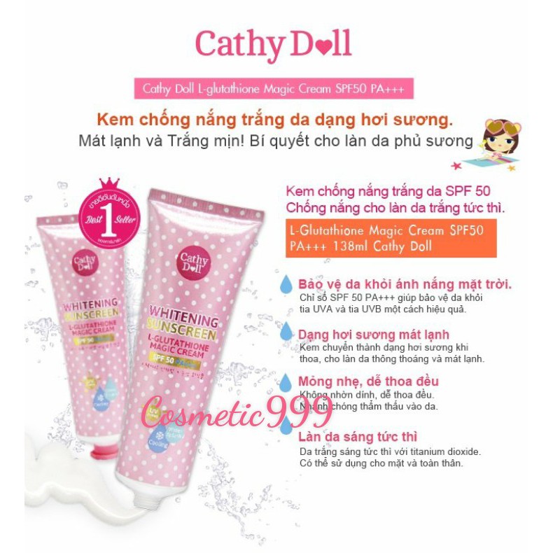 (Auth 100%)Kem chống nắng Cathy Doll Whitening Sunscreen