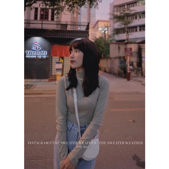 (Ảnh thật) Áo thun tăm cổ leo dài tay tag Free the.sweaterweather TSW | BigBuy360 - bigbuy360.vn