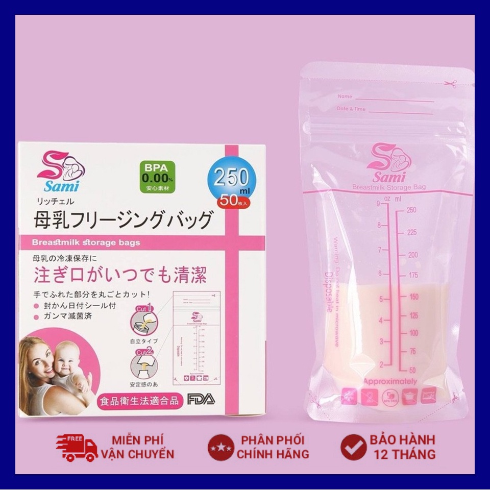 Hộp 50 Túi Trữ Sữa GB Baby 250ml