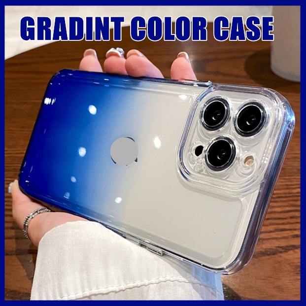 Ốp Điện Thoại Silicon Trong Suốt Màu Gradient Sang Trọng Chống Sốc Cho iPhone 13 12 11 Pro MAX XR X XS 7 8 Plus
