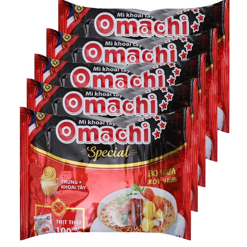 Mì Omachi Special Bò hầm xốt vang gói 92g