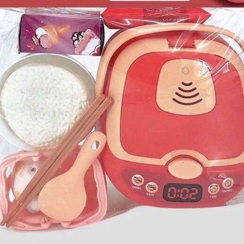 (giá sỉ) Đồ chơi Bộ nồi cơm điện và Bộ nấu ăn không dùng Pin cho bé gái
