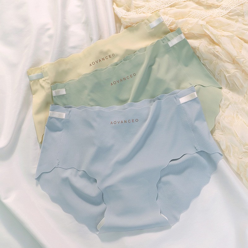 Quần lót nữ vải cotton gân tăm co dãn, không viền không đường may chống lộ cao cấp Aovanceo