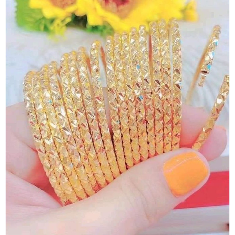 Bộ vòng xi men kim cương gồm 07 chiếc - Bền Màu - Bao hoàn tiền, bao đổi trả nếu sai hình