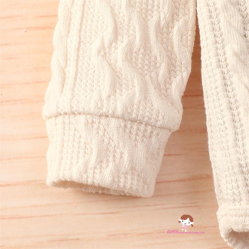 Set áo sweater tay dài cổ tròn phối quần dài dệt kim thời trang xinh xắn cho bé gái XZQ7