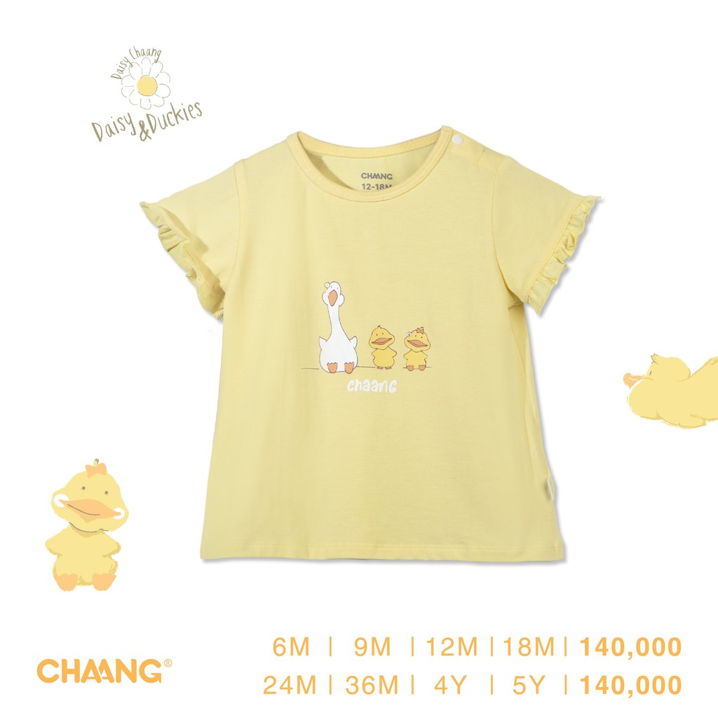 Áo cộc Lake vàng, quần áo trẻ em, phụ kiện, đồ sơ sinh hãng Chaang chất liệu cotton an toàn cho bé