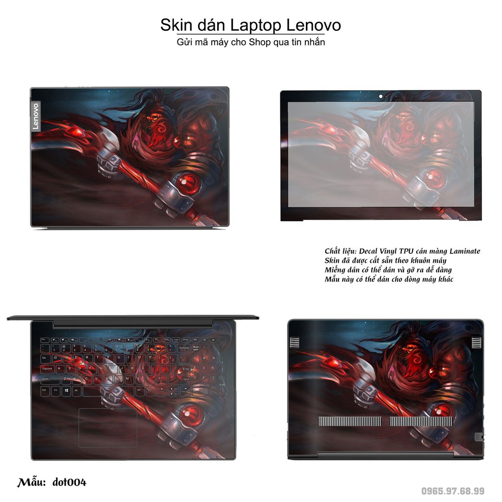 Skin dán Laptop Lenovo in hình Dota 2 (inbox mã máy cho Shop)