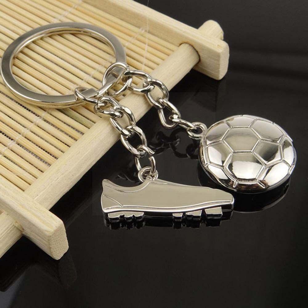 LANFY Móc Khóa Kim Loại Hình Quả Bóng Đá Dễ Thương