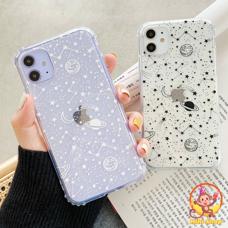 Planet Spaceship Phone Case for iPhone 12 11 Pro Max X Xs Max XR 8 7 Plus Lens Protector Clear Soft TPU Back Cover