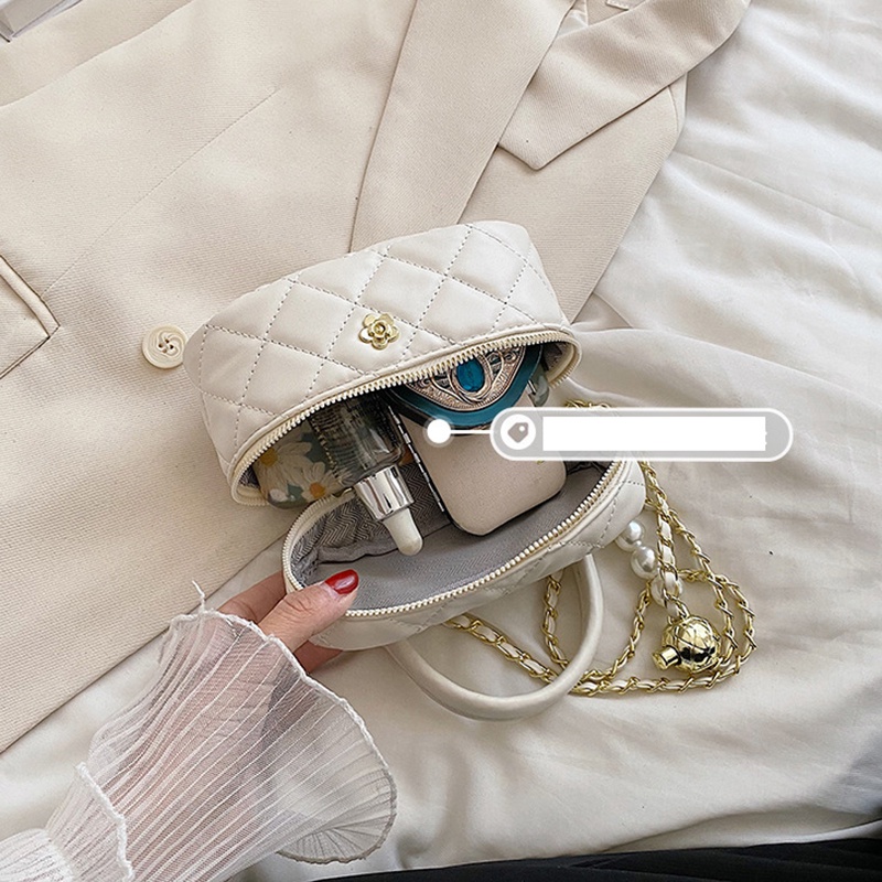 Túi đeo chéo IELGY xỏ hạt ngọc trai giả kích thước nhỏ xinh xắn thời trang cho nữ