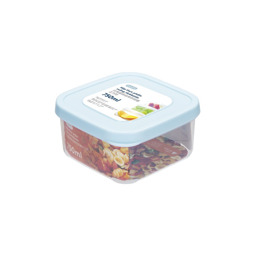 Bộ 3 hộp nhựa đựng thực phẩm vuông Inochi (750-1500-2500ml) (tiêu chuẩn Nhật Bản)
