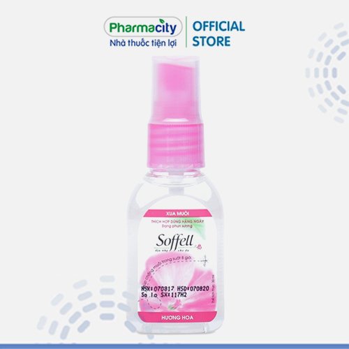 Xịt chống muỗi Soffell hương hoa, hương cam (30ml)