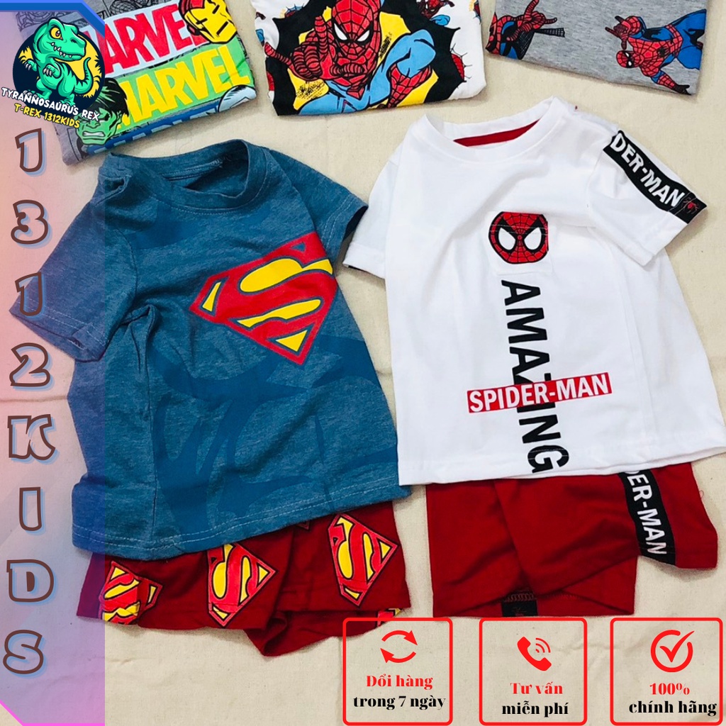 Bộ bé trai siêu anh hùng T.REX Kids set bé trai cotton mềm mịn co giãn size cho bé từ 2 đến 8 tuổi