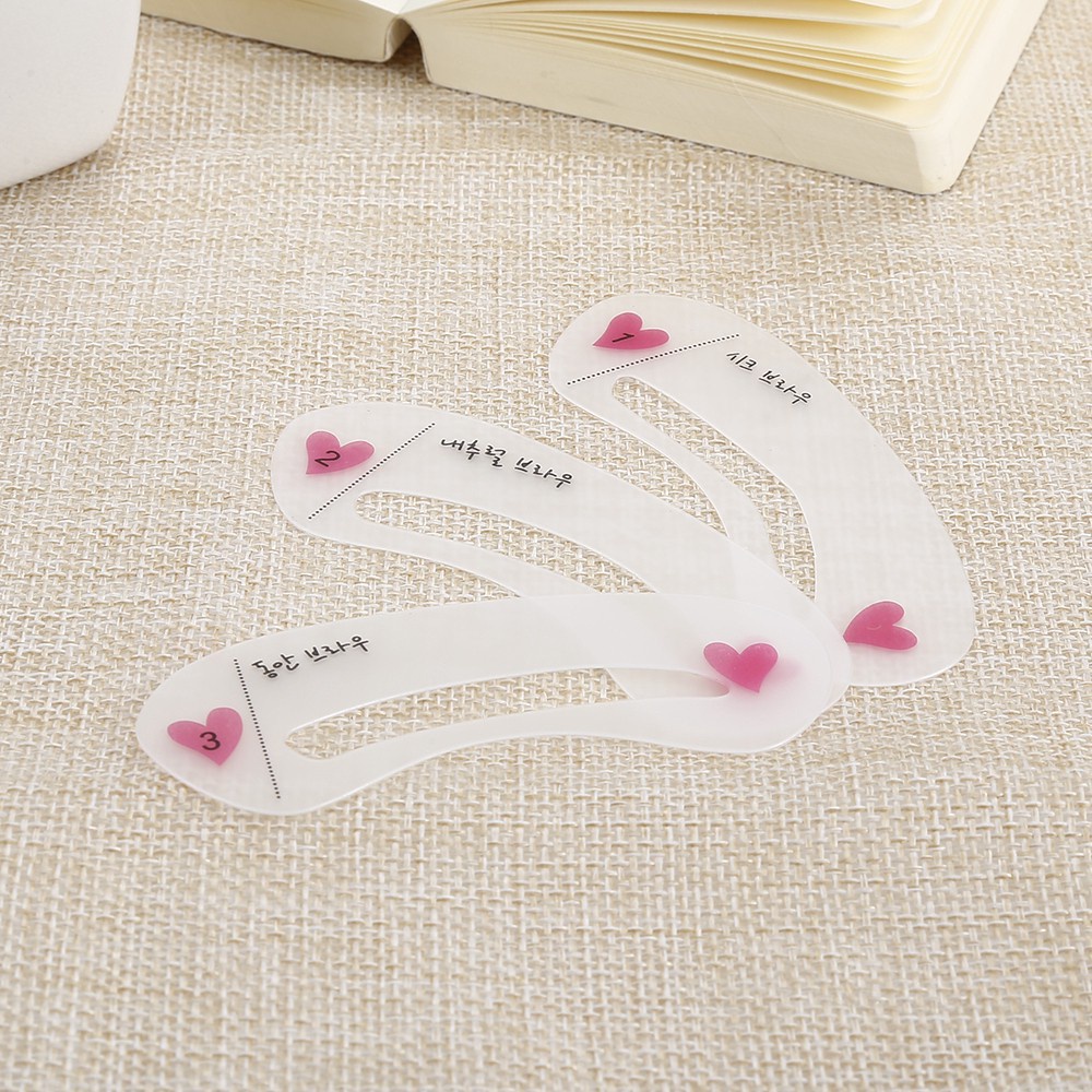 Bộ 3 khuôn kẻ lông mày BEAUTY GLAZED phong cách Hàn Quốc | BigBuy360 - bigbuy360.vn