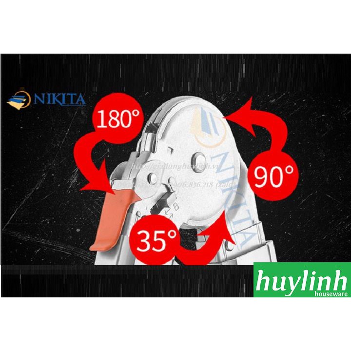 Thang nhôm gấp trượt 4 bậc Nikita AD04 - 4.5 mét [Thang rút lồng]