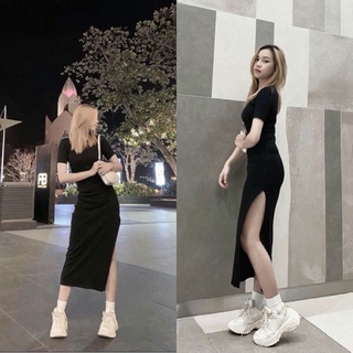Váy body xẻ tà sexy