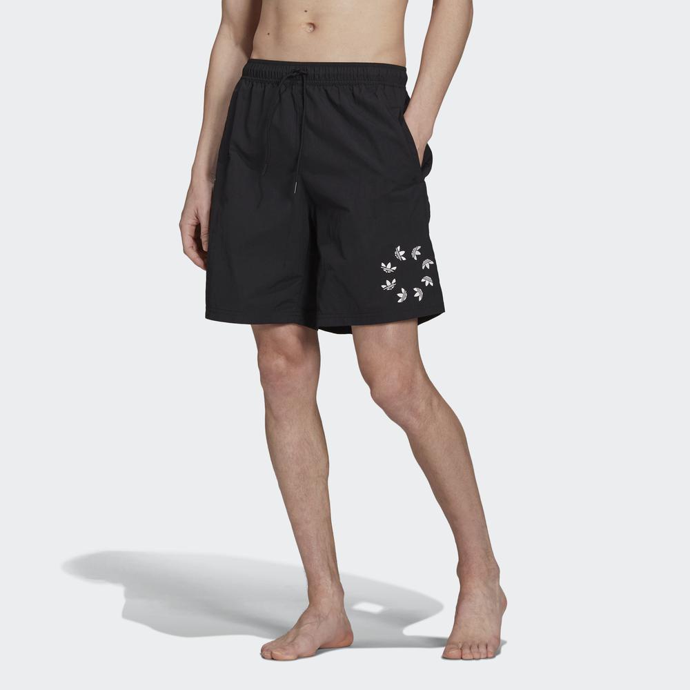 Quần Ngắn Bơi adidas ORIGINALS Nam Adicolor Shattered Trefoil Swim Shorts Màu đen H37729