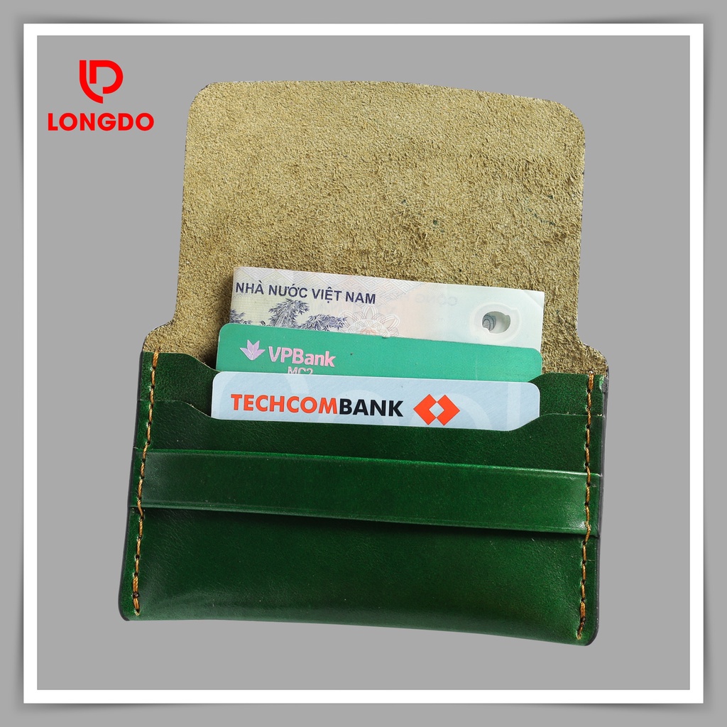 Ví đựng card visit - Cam kết 100% da bò thật - Hàng chính hãng thương hiệu Longdo Leather C01
