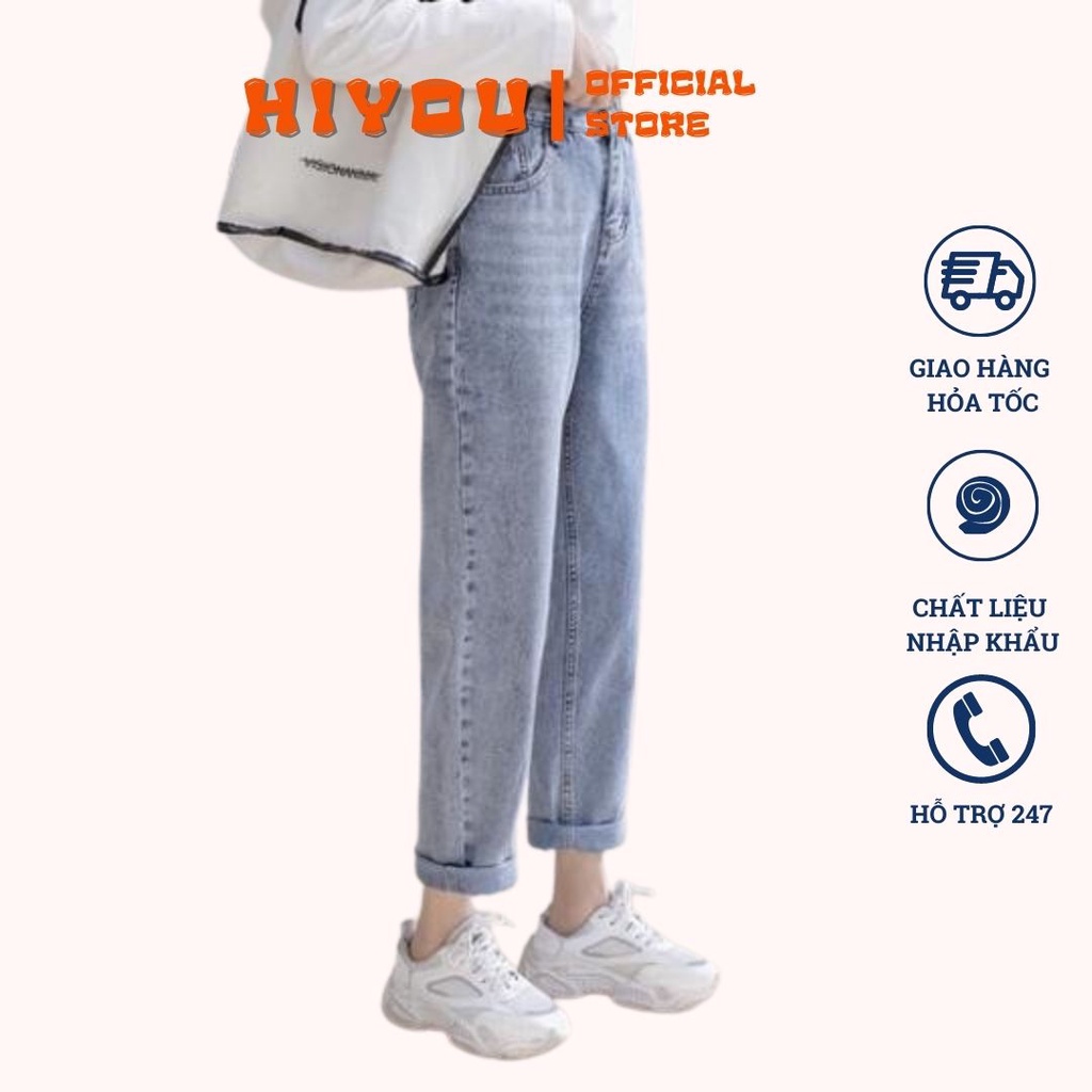 Quần jean nữ , baggy ống suông đứng TX-01 hottreed 2021