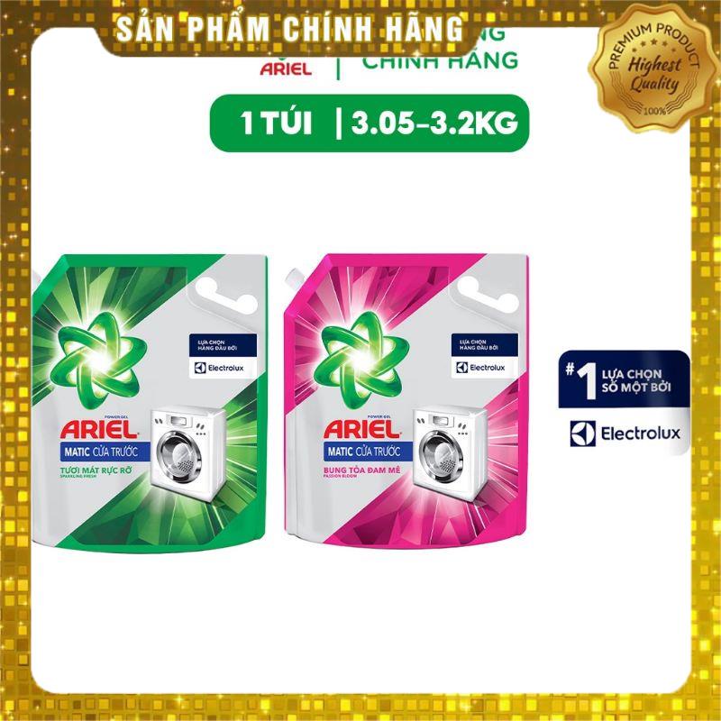 Nước Giặt Ariel Cửa Trước Nhiều Mùi Hương - Túi 3.2Kg/3.05Kg