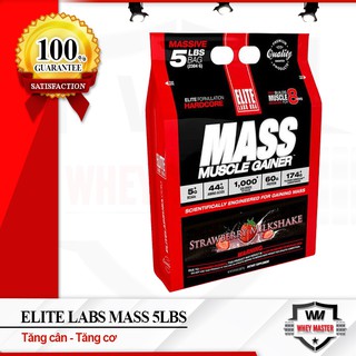 [+ Qùa Tặng] Sữa Dinh Dưỡng Tăng Cân Nhanh Elite Labs Mass Muscle Gainer 5lbs (2.34kg) Chính Hãng  - Chính hãng
