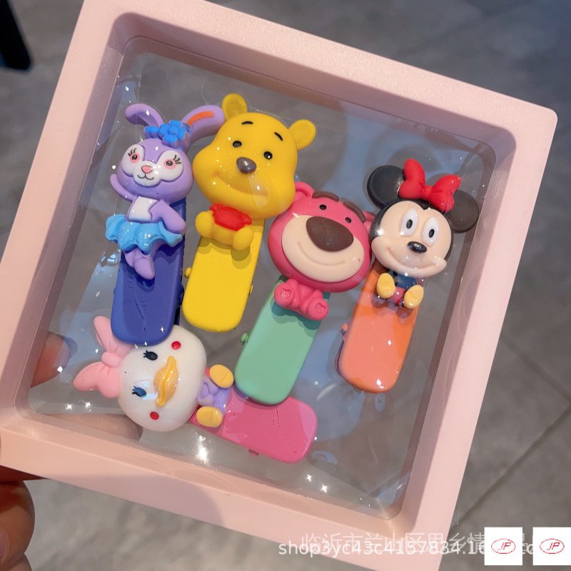 Kẹp Tóc Hình Thỏ / Gấu Hoạt Hình Phong Cách Hàn Quốc Xinh Xắn Cho Bé Gái