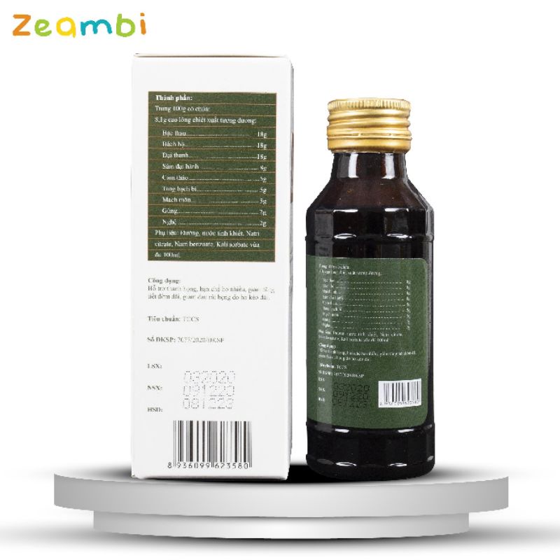 Siro ho thảo dược Herbi Kough - Zeambi 100ml