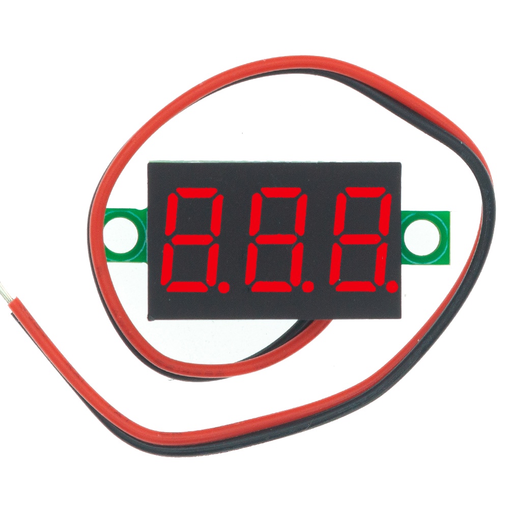 Vôn Kế Kỹ Thuật Số 3 Dòng 0.36 Inch 0.36 DC 2.5-40V 0V-100V 2/3 Dòng Màu Sắc