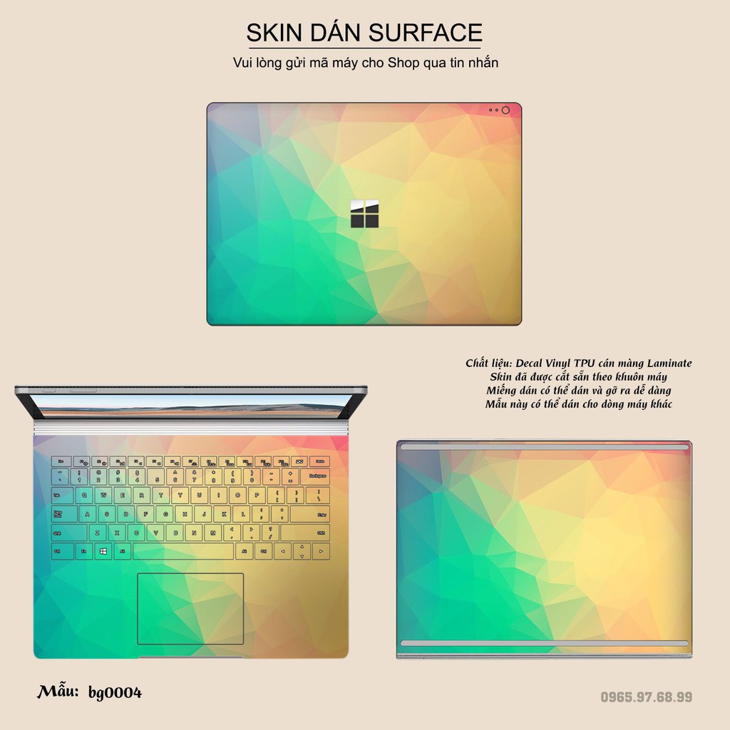 Skin dán Surface in hình đá phối gỗ - dah025 (inbox mã máy cho Shop)