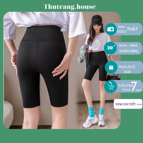 Quần legging lửng nữ đùi thể thao, gym, đi chơi co dãn năng động M03 | BigBuy360 - bigbuy360.vn