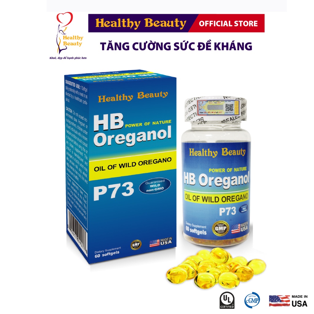 HB Oreganol P73 Healthy Beauty - Viên Uống Giúp Tăng Cường Sức Đề Kháng